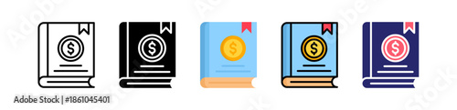 Financial Guide Multiple Style Icon Set Collection. 