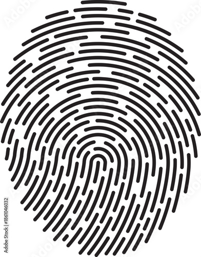 Finger Print Icon. Identity, authorization or privacy concept. Modern style. Finger prints scanning concept. scan or scanner for lock secure security logo. Digital fingerprint, identification.