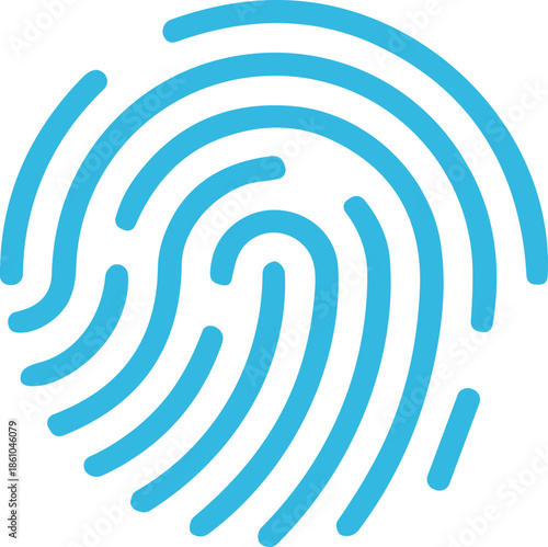 Finger Print Icon. Identity, authorization or privacy concept. Modern style. Finger prints scanning concept. scan or scanner for lock secure security logo. Digital fingerprint, identification.