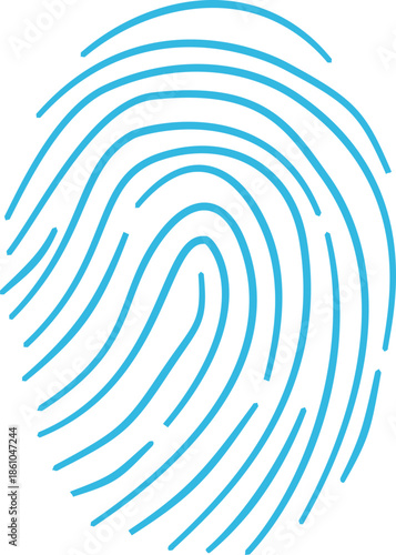 Finger Print Icon. Identity, authorization or privacy concept. Modern style. Finger prints scanning concept. scan or scanner for lock secure security logo. Digital fingerprint, identification.