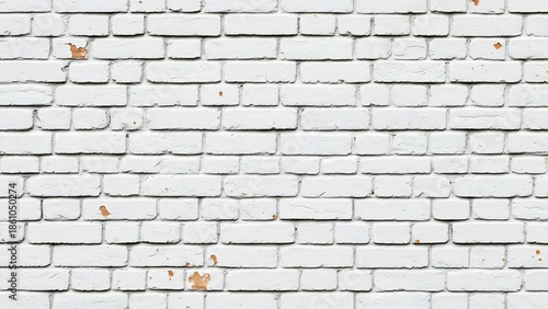 Wallpaper Mural Weathered white brick wall texture with peeling paint revealing earthy undertones, a rustic backdrop. Torontodigital.ca