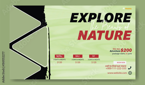 Time to Explore the World: Professional Travel Flyer and Social Media Kit, Modern Travel Package Flyer & Social Media Post Design with 35% Discount. Corporate Travel Agency Flyer and Square.