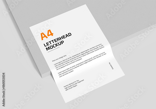 Simple Letterhead Mockup Template