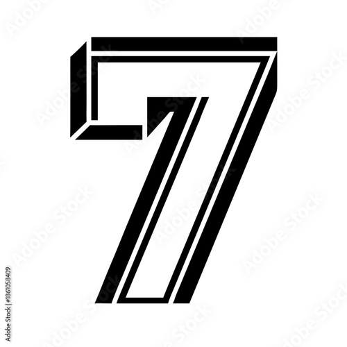 Exploring the Iconic Design of the Number Seven in Art exploring the iconic design