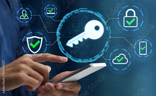Fotografie Passkeys and secure passwordless authentication technologies