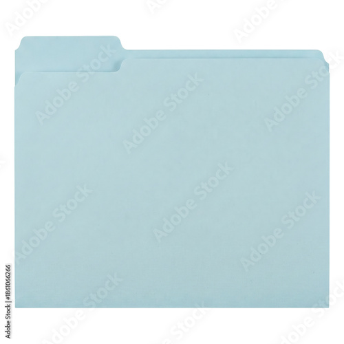 Tableau sur toile Light blue office file folder on transparent background