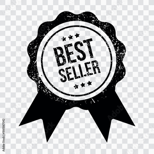 Best seller Award Ribbon and Success Badge Icon