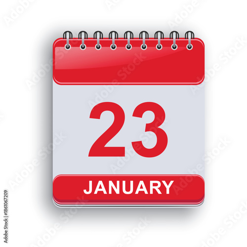 January 23 Daily Planner Sheet Flat Layout