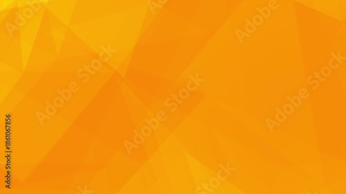 Abstract Orange Low Poly Animation with Geometric Triangles. Modern Creative Design and Digital Business Concept.