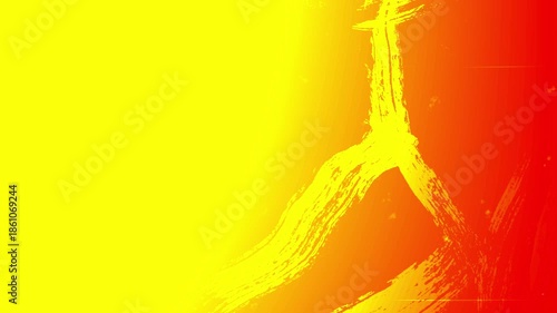 Heavy Vintage Damage Old Retro 4K Film Burn - Yellow Side Leak