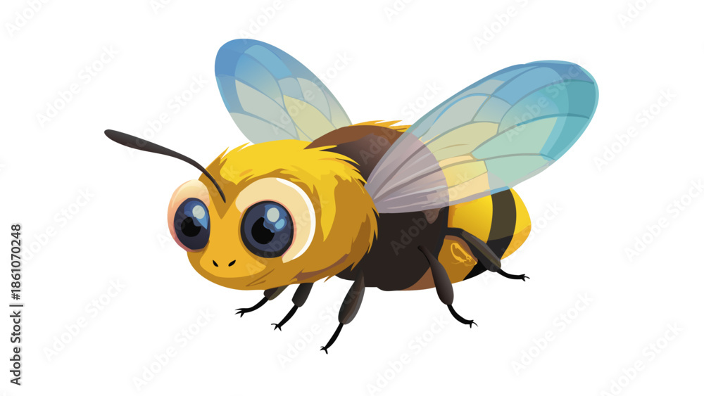 Fototapeta premium a-cute-bumblebees--in-digital-painting (1)