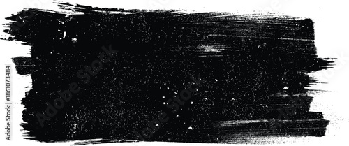 Splatter Paint Texture . Distress Grunge background . Scratch, Grain, Noise rectangle stamp . Black Spray Blot of Ink.Place illustration Over any Object to Create Grungy Effect .abstract vector.
