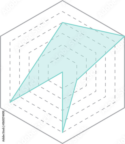 육각형 등급 그래프
