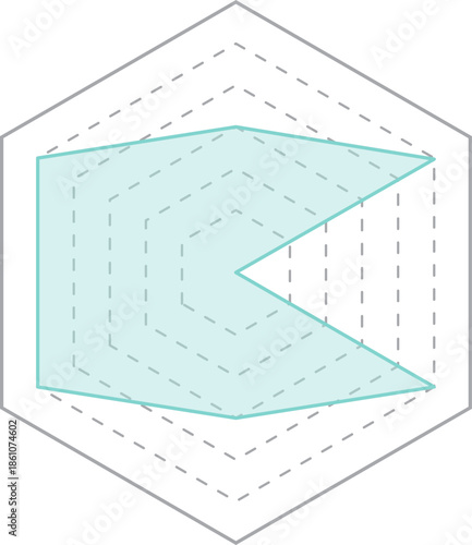 육각형 등급 그래프