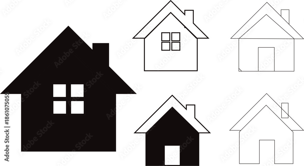 Obraz premium house icon set