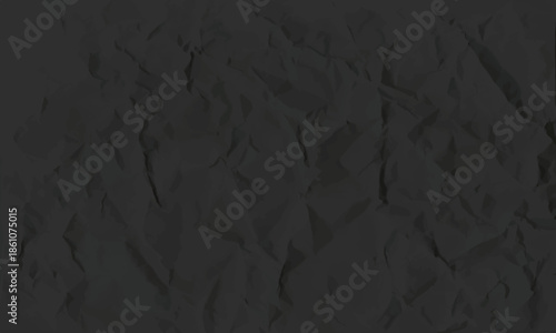 Dark gray crumpled paper texture background creating a moody and aged visual surface effect