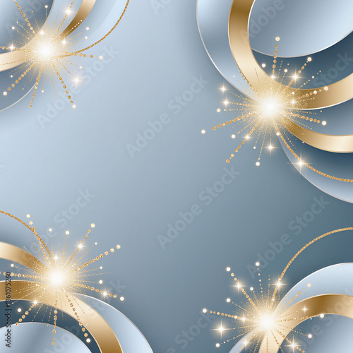 Corporate Style New Year Vector Background for Business Presentation