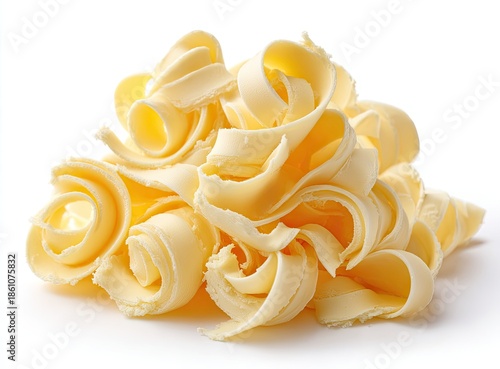 Wallpaper Mural Yellow butter curls piled high, creamy texture Torontodigital.ca