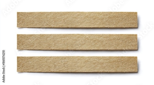 Wallpaper Mural Three tan textured strips neatly aligned Torontodigital.ca