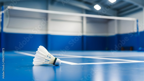 badminton racket and shuttlecock