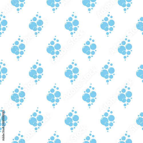 Bubble seamless pattern isolated on white background
