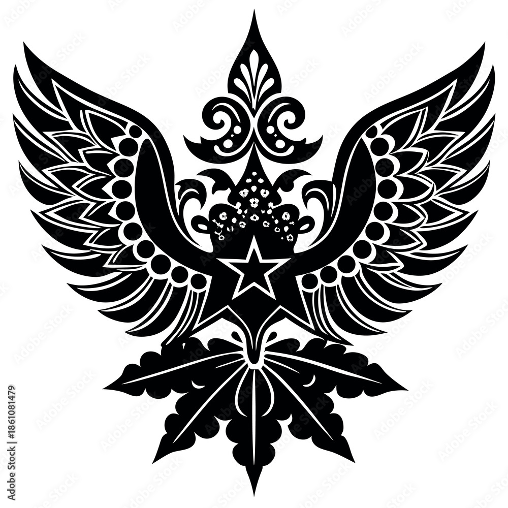 Obraz premium Betawi pattern white background 