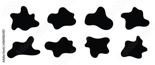 abstract organic shapes collection irregular liquid forms