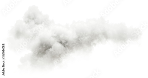 Horizontal calmness cloud spreading transparent backgrounds 3d illustrations png