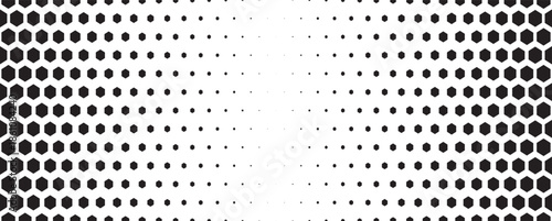 black hexagon gradient texture vanishing honeycomb pattern