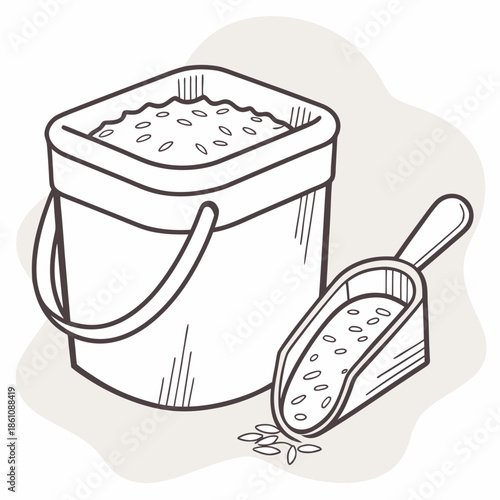 Sand bucket and rake