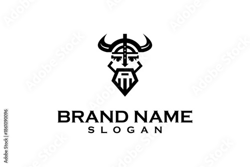 Viking logo design template