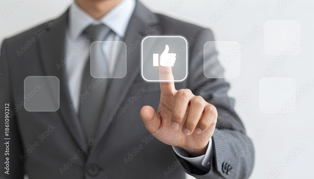 custom made wallpaper toronto digitalBusiness Professional Interacting with Digital Interface Gesturing Approval in Modern Office Setting