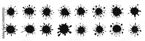  black ink splashes splotches silhouette splash and ink 