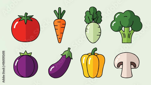 Collection of fresh healthy vegetables and ingredients for cooking.