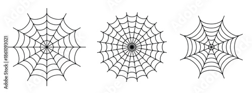 black line spider web set simplified cobweb collection 