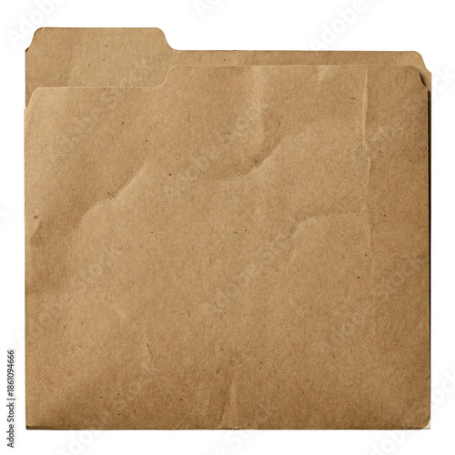 Canvas Print Tan manila file folder isolated on transparent background