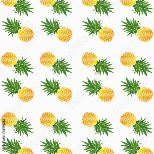 pineapple fruit illustration, summer fresh fruit theme	