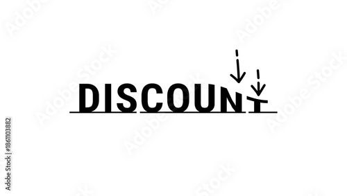 Discount Promotion Sale Banner, black isolated silhouette