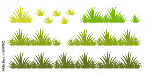 green grass illustration, sustainable grass nature, grass design in flat style	