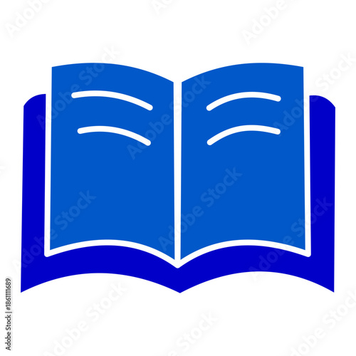 Solid Open Textbook Icon