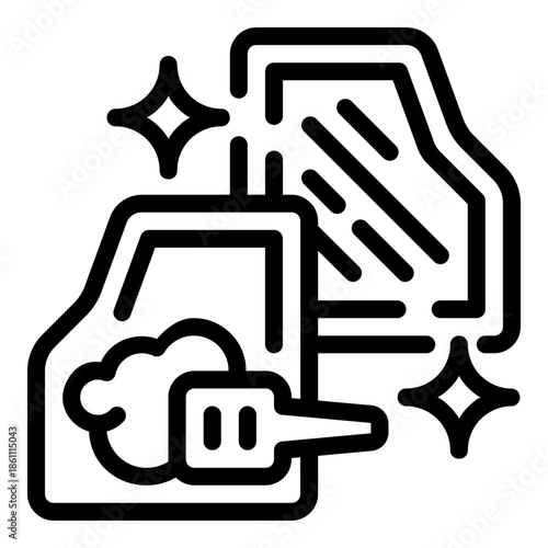 car floor mat cleaning icon