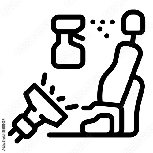 car seat cleaning icon