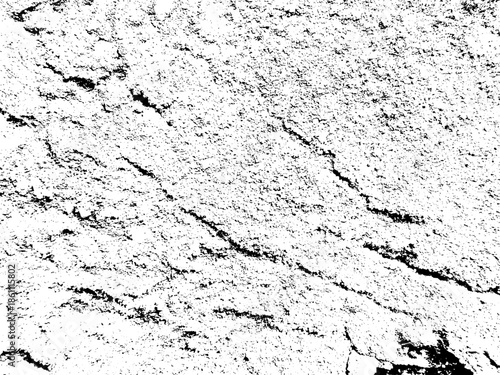 Grungy High-Contrast Monochrome Texture of Distressed Stone with Deep Cracks and Grainy Surface