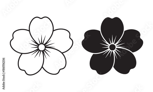 Flower Blossom Icon Vector. Floral Nature Garden Symbol