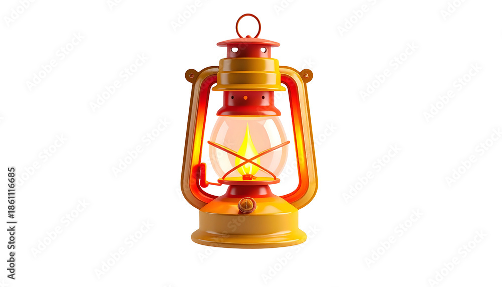 custom made wallpaper toronto digitalA detailed, stylized illustration of a lit, vibrant orange and yellow lantern