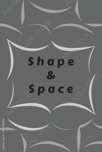 Geometric poster with Shape and Space headline