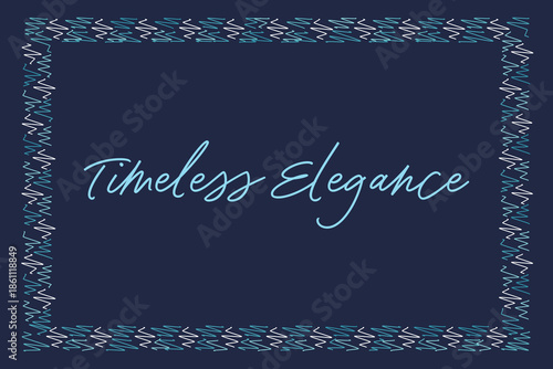 Timeless Elegance navy border card