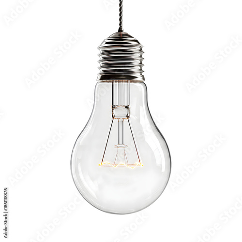 Classic incandescent light bulb, Bright idea and innovation concept