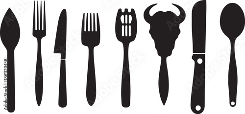 Would you like me to generate a similar descriptive string for a different set of kitchen utensils?