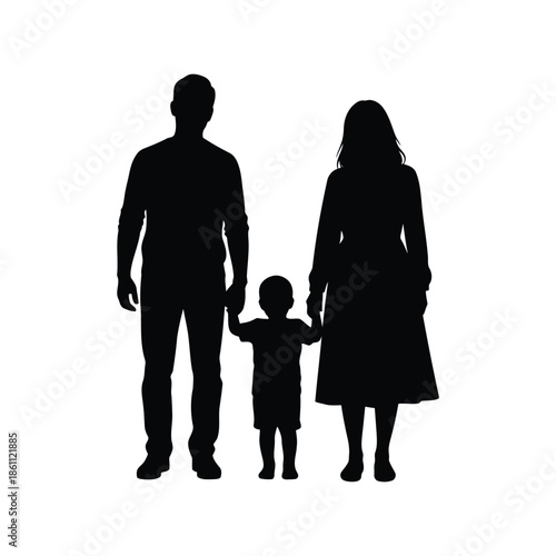 Silhouette Family Holding Hands: Love, Togetherness, Bonding